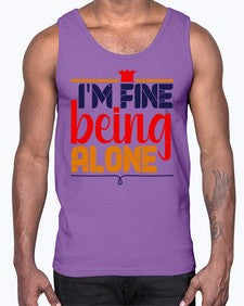 Im fine being alone 118#- chess- Cotton Tank