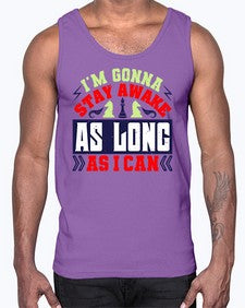 Im gonna stay awake as long as I can 120#- chess- Cotton Tank