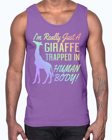 Im really just a giraffee trapped in human body- giraffee- Cotton Tank