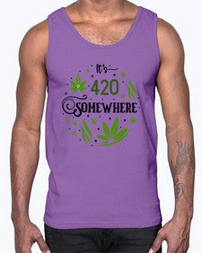 Its Somewhere 673#- marijuana- Cotton Tank