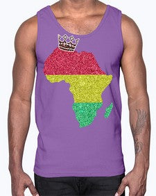 Juneteenth Crown Africa Flag 6#- black juneteenth- Cotton Tank