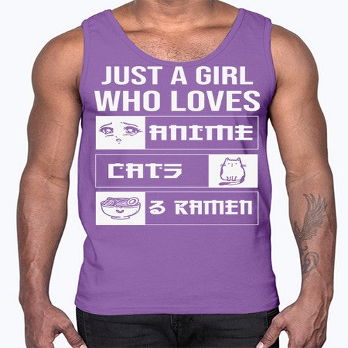 Just A Girl Who Loves 263#- anime- Cotton Tank