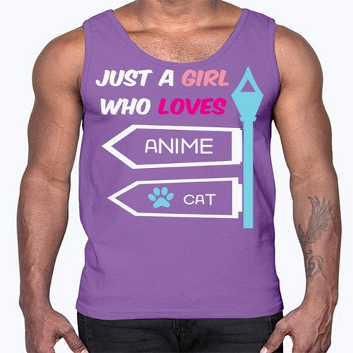 Just A Girl Who Loves Anime 264#- anime- Cotton Tank