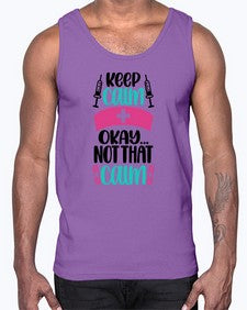 Keep Calm Okay Not Style Style 1028#- nurse- Cotton Tank