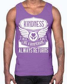 Kindness like a boomerang always returns Style 43#- volunteer- Cotton Tank