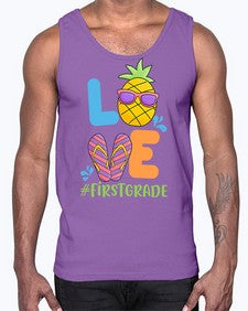 LOVE first Grade Summer Pineapple 515#- first grade- Cotton Tank