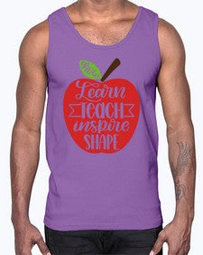 Learn Teach Inspire Shape Style 1044#- teacher- Cotton Tank