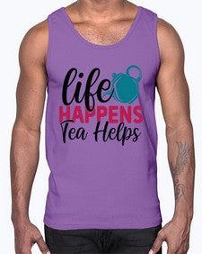 Life Happens Tea Helps 1310#- tea- Cotton Tank