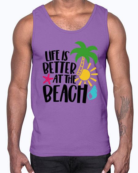 Life Is Better At The Beach Style 34#- summer- Cotton Tank