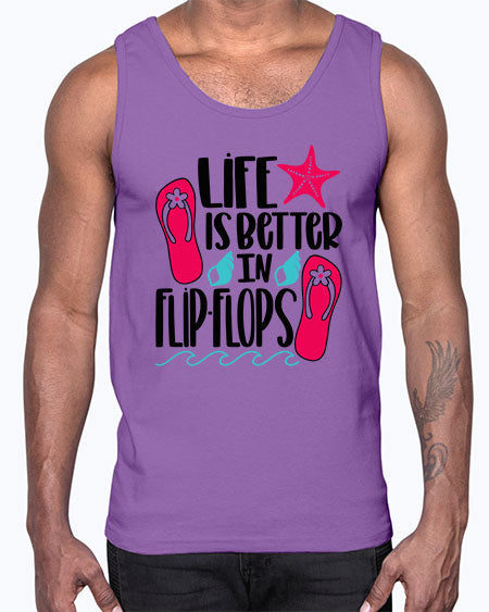 Life Is Better Is FlipFlops Style 31#- summer- Cotton Tank