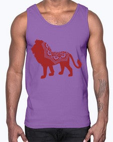 LionMandala 734#- mandala- Cotton Tank