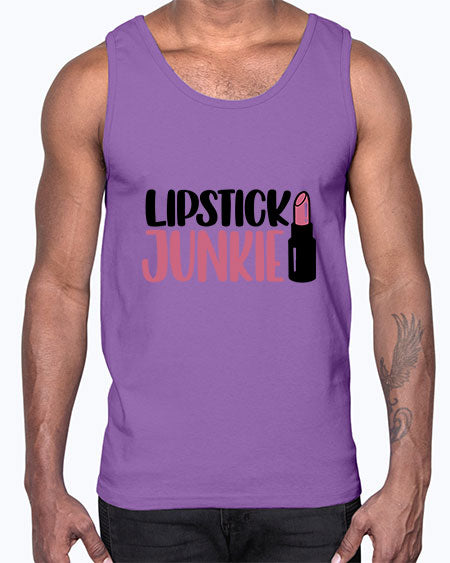 Lipstick Junkie Style 56#-makeup Cotton Tank