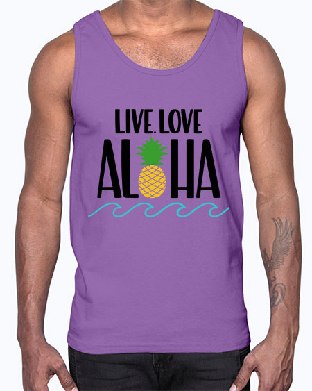 Live Love Aloha Style 30#- summer- Cotton Tank