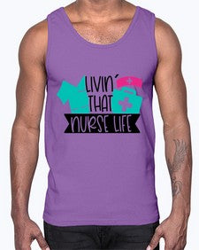 Livin That Nurse Life Style Style 1060#- nurse- Cotton Tank