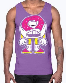 Living donut 159#- cartoon food- Cotton Tank