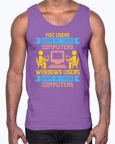 Mac users swear by their computers 25#- computer- Cotton Tank