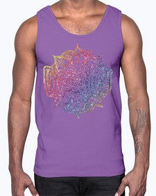 Mandala Beauty Rainbow Glitter 756#- mandala- Cotton Tank