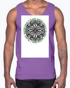 Mandala Garden Round 910#- mandala- Cotton Tank