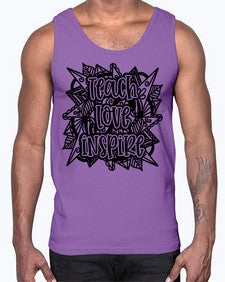 Mandala Teach Love Inspire 763#- mandala- Cotton Tank