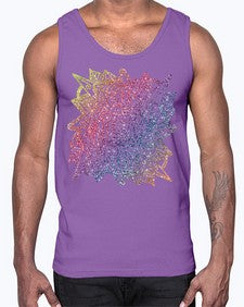 Mandala Teach Love Inspire Rainbow Glitter 762#- mandala- Cotton Tank