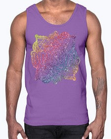 Mandala Wisdom Rainbow Glitter 764#- mandala- Cotton Tank