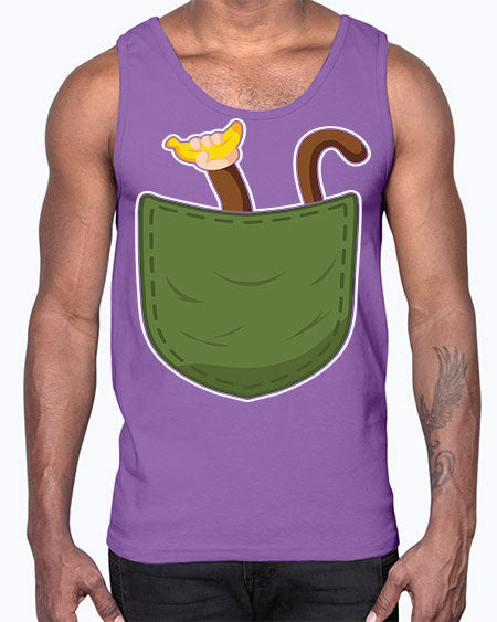 Monkey Banana Cute Monkey in 10#- monkey- Cotton Tank