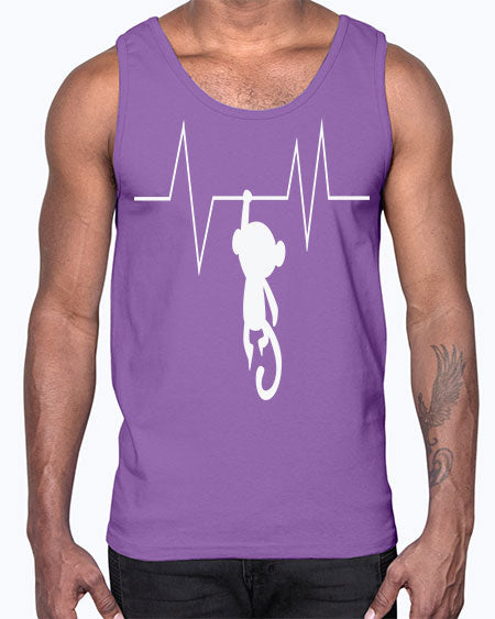 Monkey Heartbeat 14#- monkey- Cotton Tank