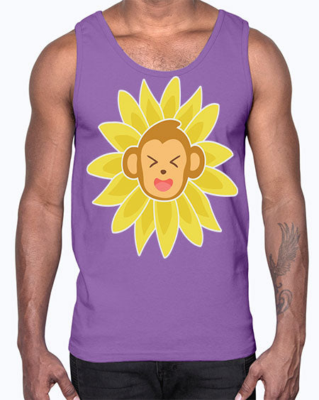 Monkey Sunflower 17#- monkey- Cotton Tank
