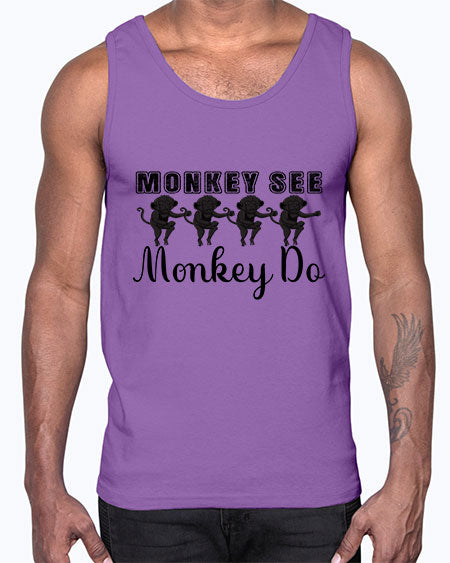 Monkey see monkey do - monkey- Cotton Tank