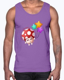 Mushroom 191#- cartoon food- Cotton Tank