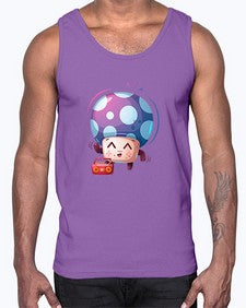 Mushroom 192#- cartoon food- Cotton Tank