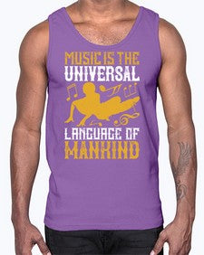 Music is the universal language of mankind 34#- dance2- Cotton Tank