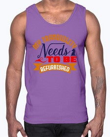 My tranquility needs to be refurbished 140#- chess- Cotton Tank