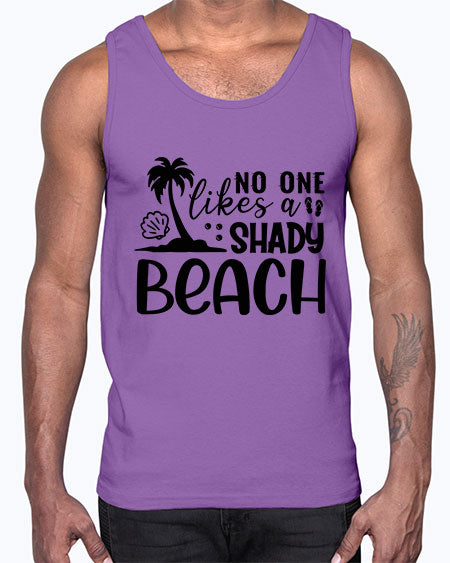 No one likes a shady beach 01#- summer- Cotton Tank