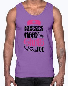 Nurses Need Shots Too Style Style 1252#- nurse- Cotton Tank