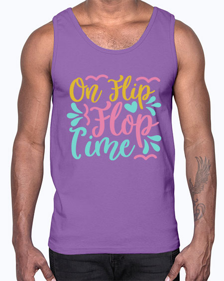 ON FLIP FLOP TIME Style 58#- summer- Cotton Tank