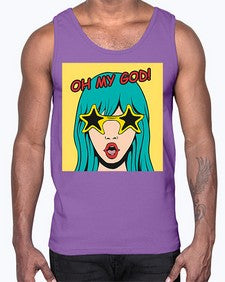 Oh My God 963#- art pop art- Cotton Tank