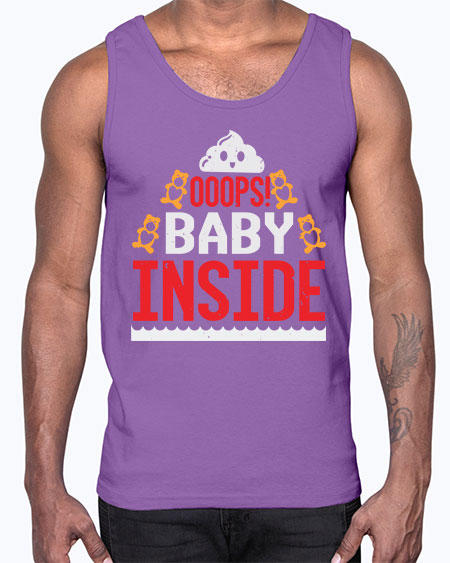 Ooops baby inside Style 179#- baby shower- Cotton Tank
