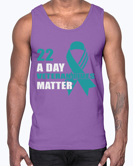PTSD a Day Veteran 12#- PTSD- Cotton Tank