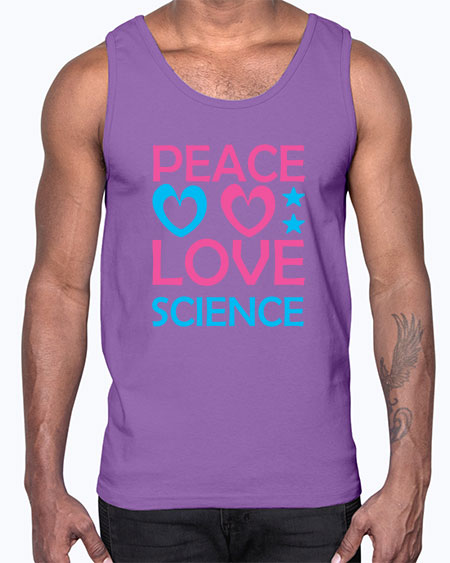 PeacelovescienceScience tshirt design Peacelovescience Sciencetshirtdesign 159#- general science- Cotton Tank