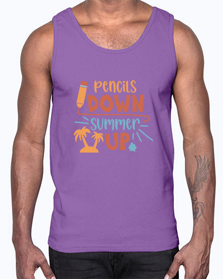 Pencils down summer up 86#- summer- Cotton Tank