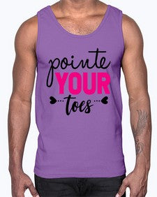 Pointe your toes 176#- ballet- Cotton Tank