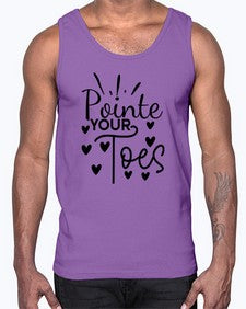 Pointe your toes 178#- ballet- Cotton Tank