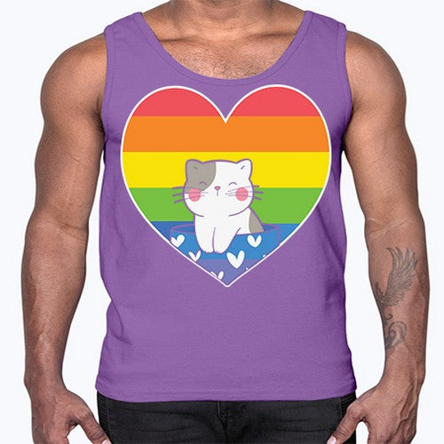 Pride Cat LGBT Kawaii Cats Anime 276#- anime- Cotton Tank