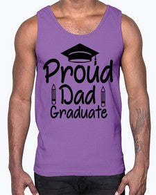 Proud Dad Graduate 698#- graduation- Cotton Tank