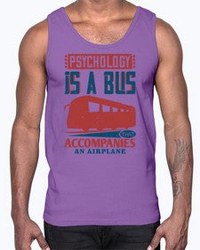 Psychology is a bus that accompanies an airplane 4#- bus- Cotton Tank