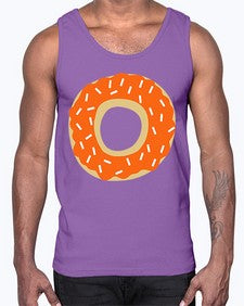 Pumpkindonut 204#- cartoon food- Cotton Tank