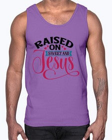 Raised On Sweet And Jesus 1492#- tea- Cotton Tank