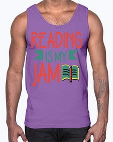 Reading is my jam 702#- librarian- Cotton Tank