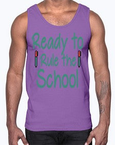 Ready to Rule the School 740#- graduation- Cotton Tank
